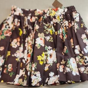 Floral Brown Skirt